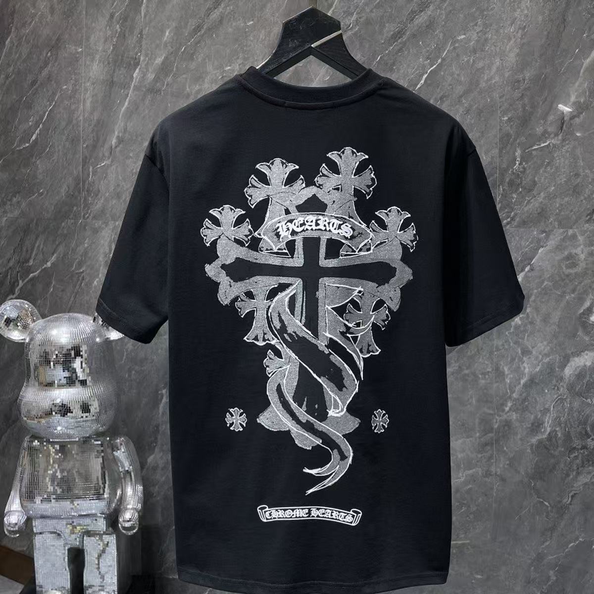 Chrome Hearts Classic Crewneck T-Shirt in Black/Grey