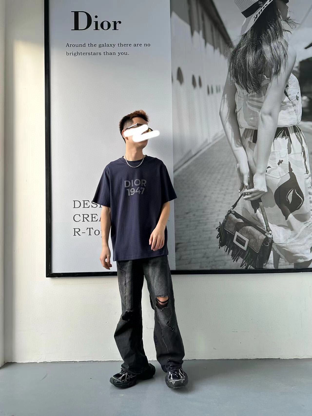 Dior 1947 T-Shirt - Navy - Phantom Kicks