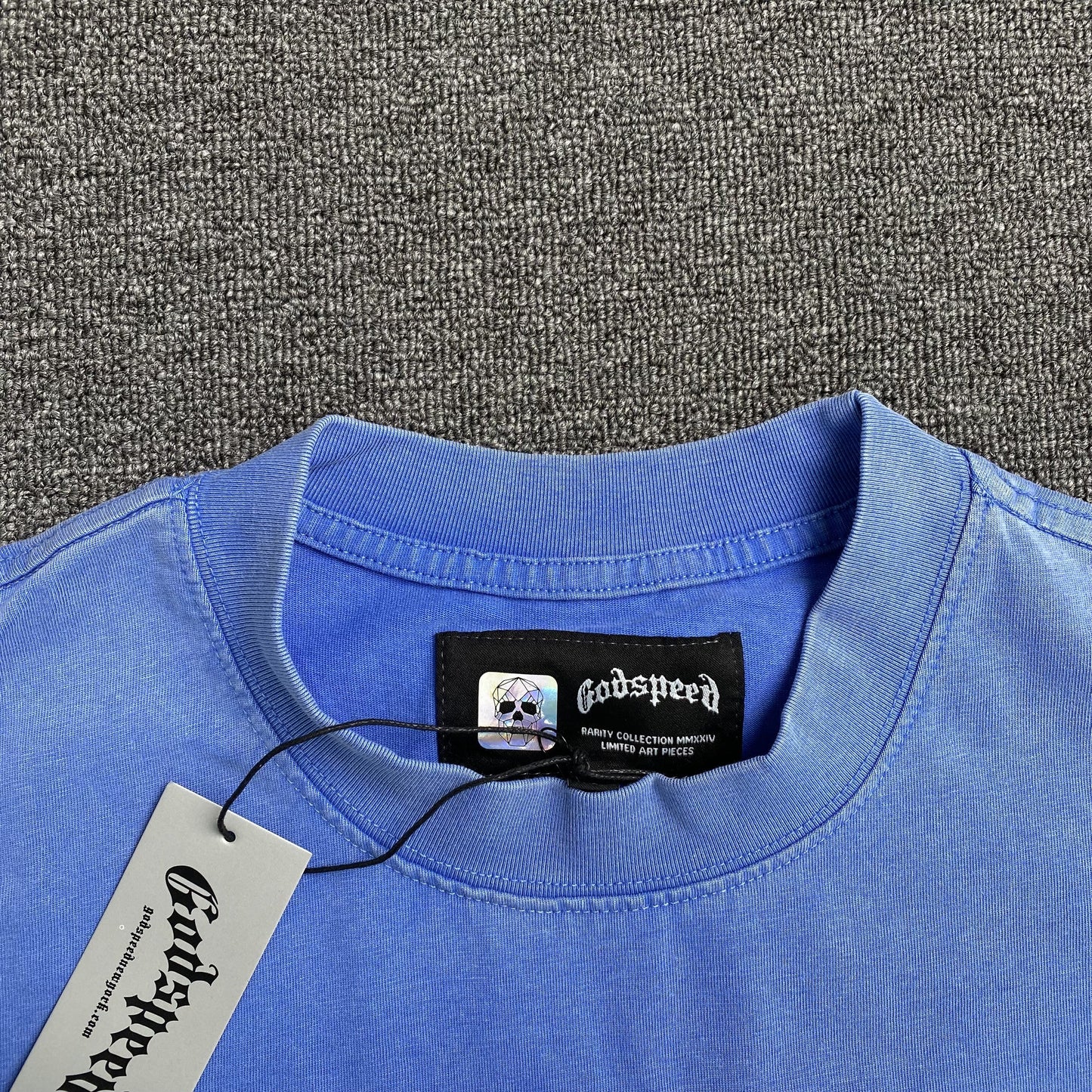 GODSPEED ARTIFICIAL LOVE T-SHIRT WASHED BLUE - Phantom Kicks