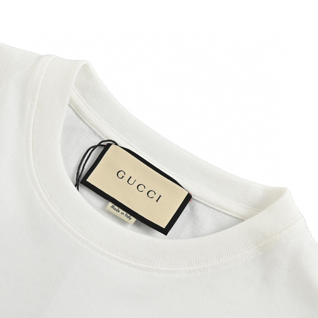 Gucci White T-Shirt with Pink Dinosaur Graphic - Phantom Kicks