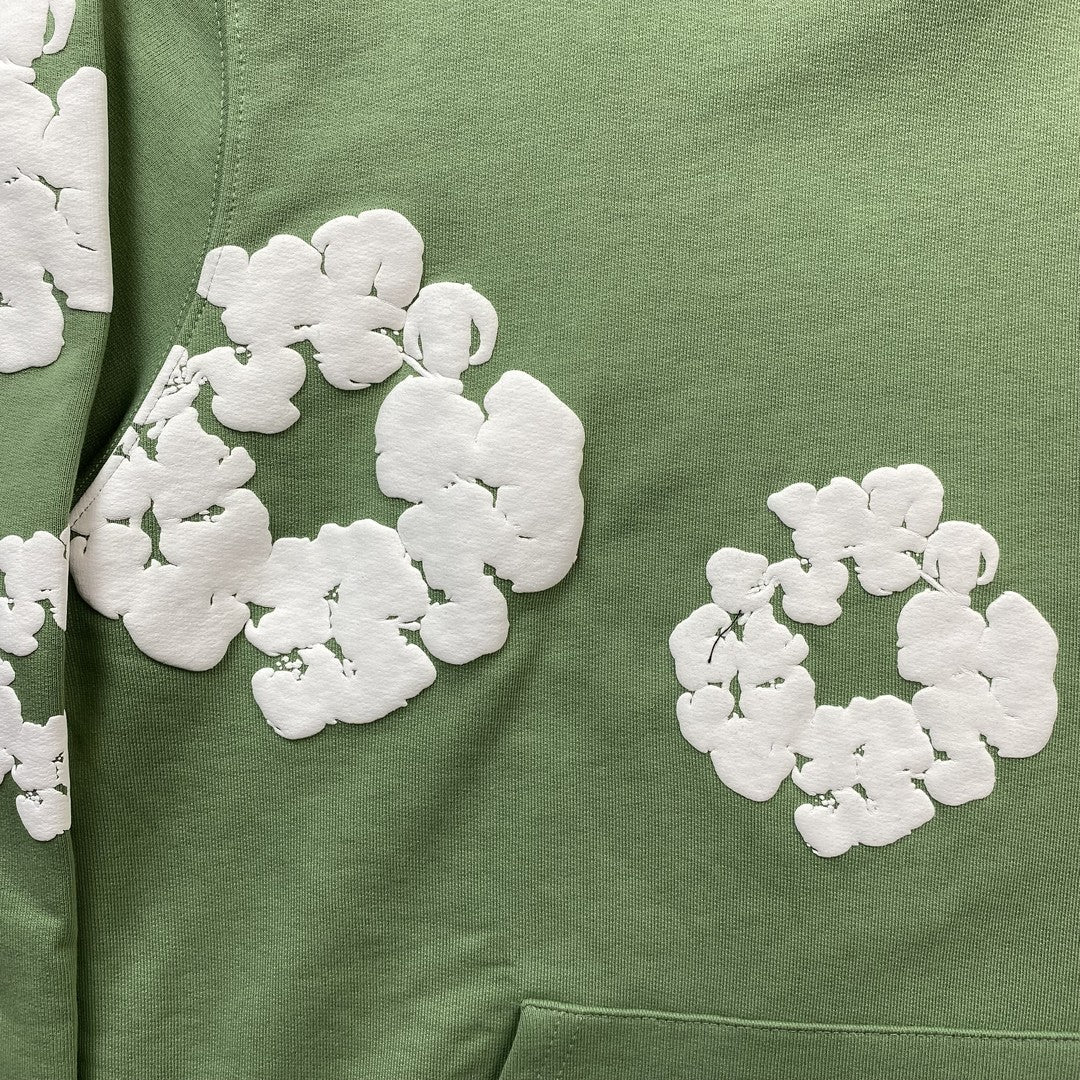 DENIM TEARS COTTON WREATH HOODIE LIGHT GREEN - Phantom Kicks