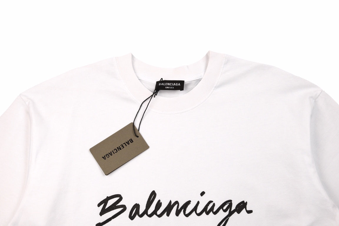 Balenciaga T-shirt with Script Logo - Phantom Kicks