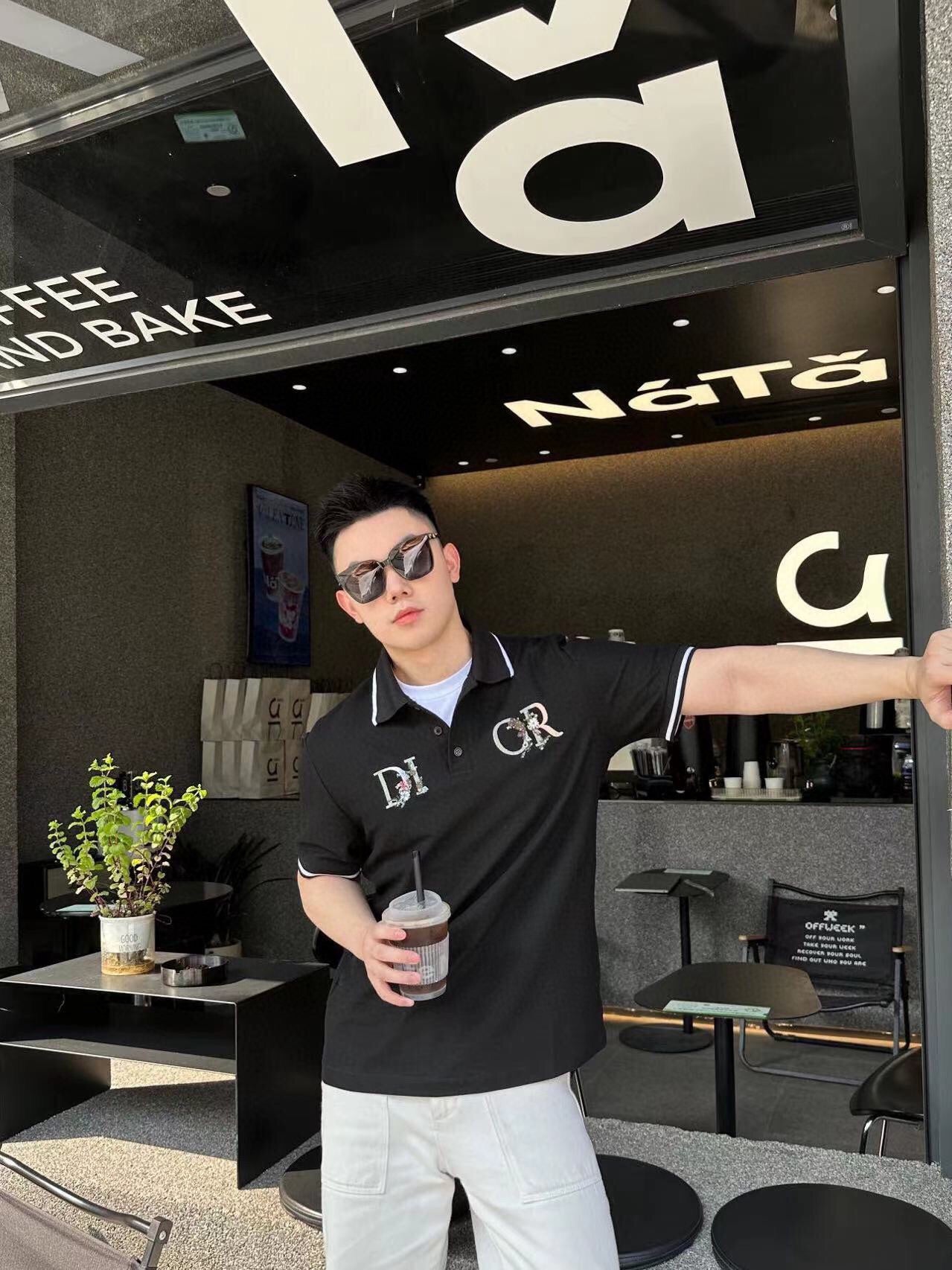 Dior Polo Shirt with Floral Logo Design - Phantom Kicks