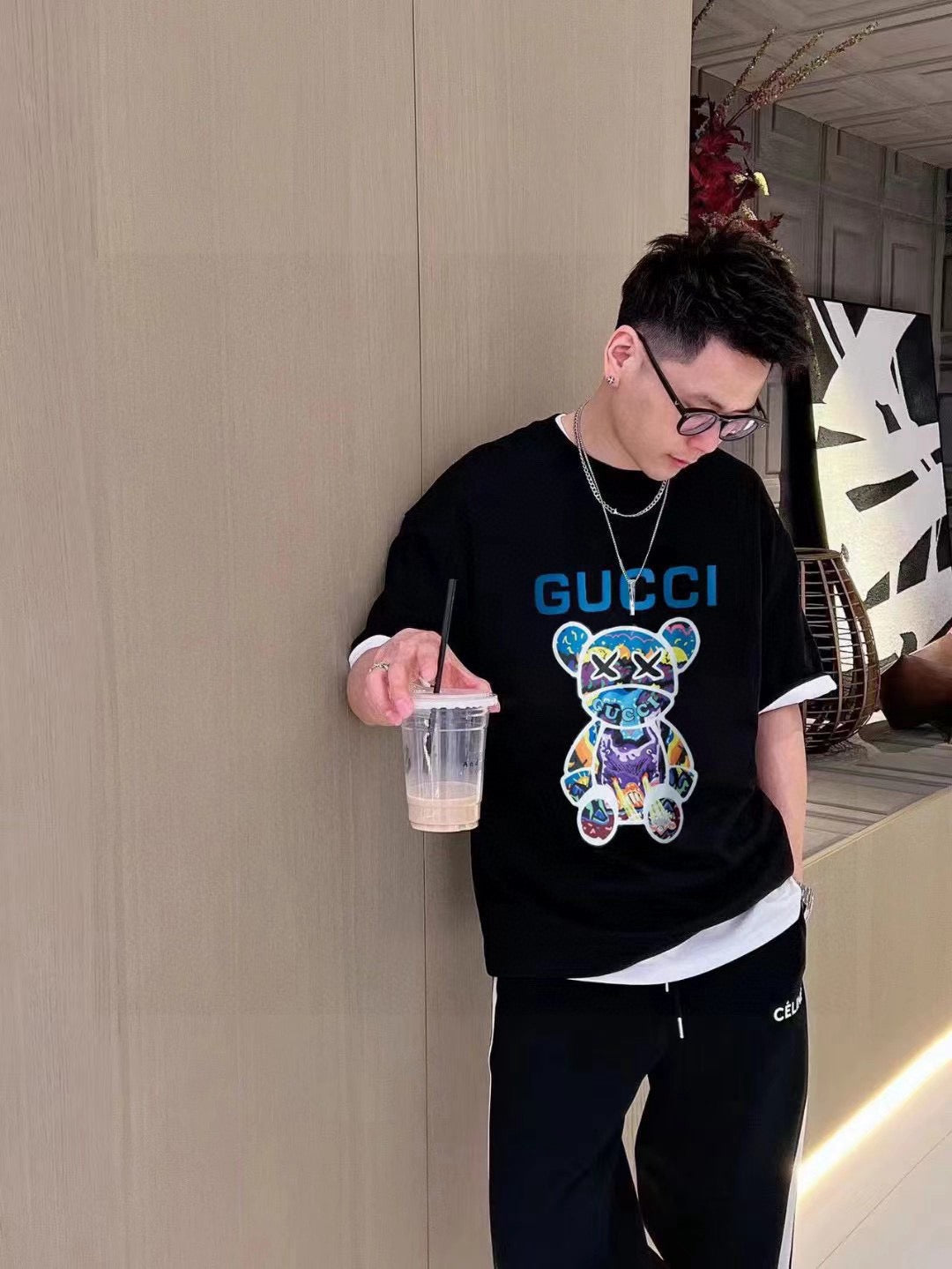 Gucci Black T-Shirt with Bear Graphic - Phantom Kicks