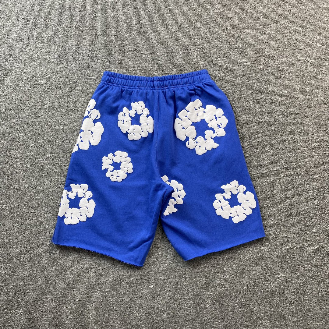 DENIM TEARS COTTON WREATH SHORTS DEEP BLUE - Phantom Kicks
