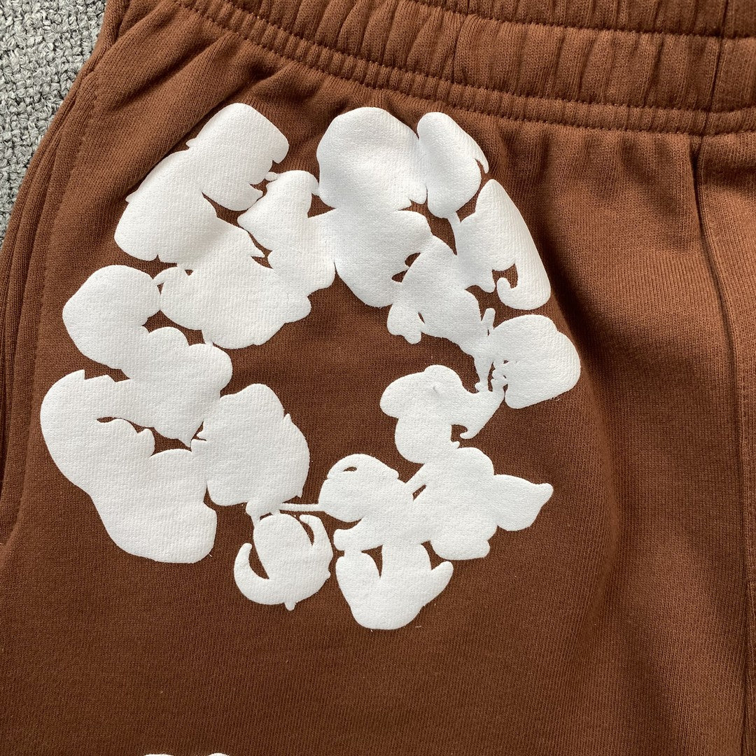 DENIM TEARS COTTON WREATH SHORTS BROWN - Phantom Kicks