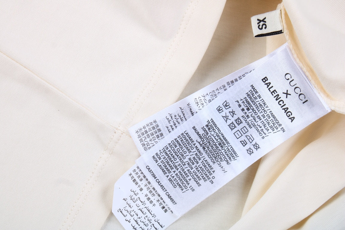 Gucci x Balenciaga Collaboration T-Shirt - White - Phantom Kicks