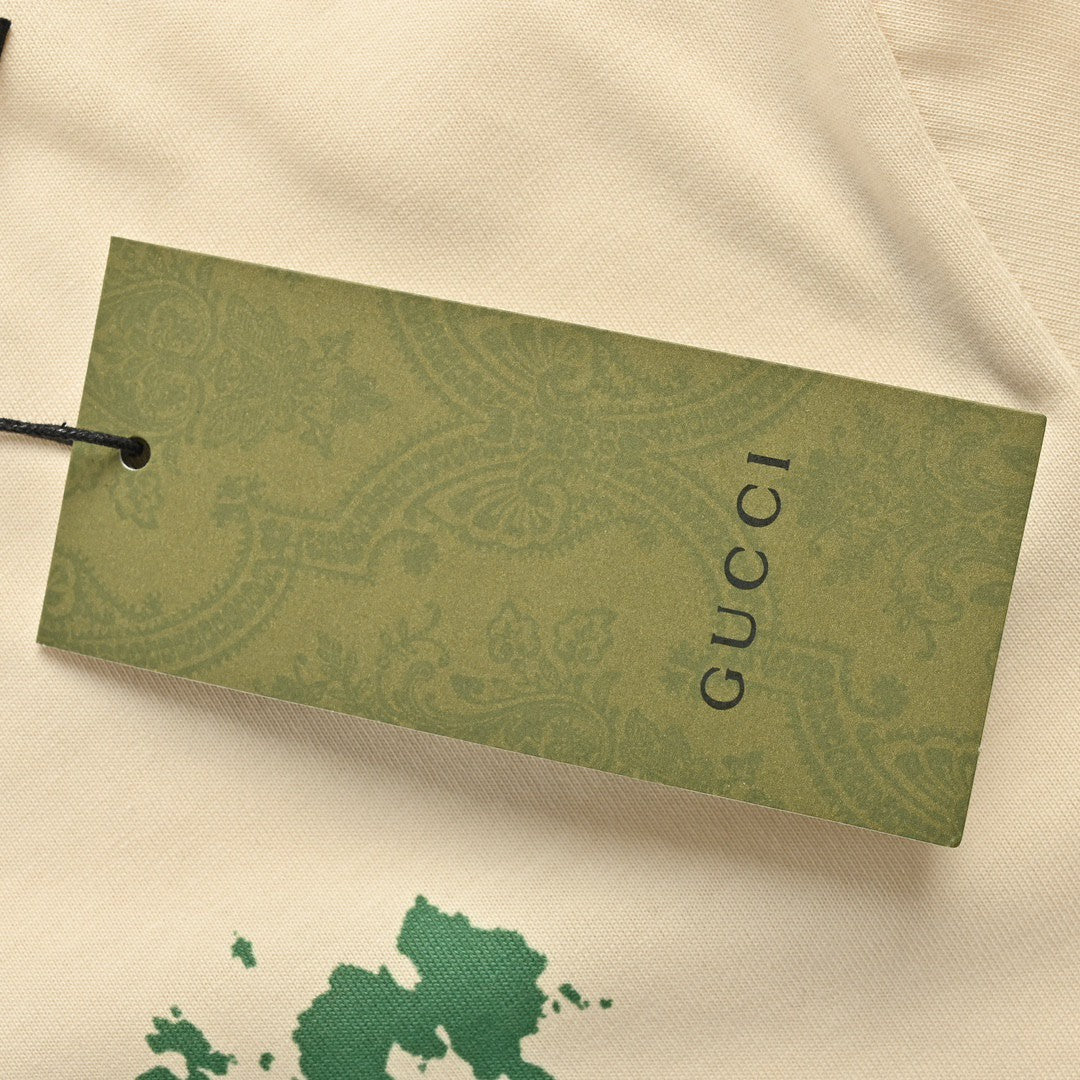 Gucci Splatter Logo T-Shirt (Beige) - Phantom Kicks