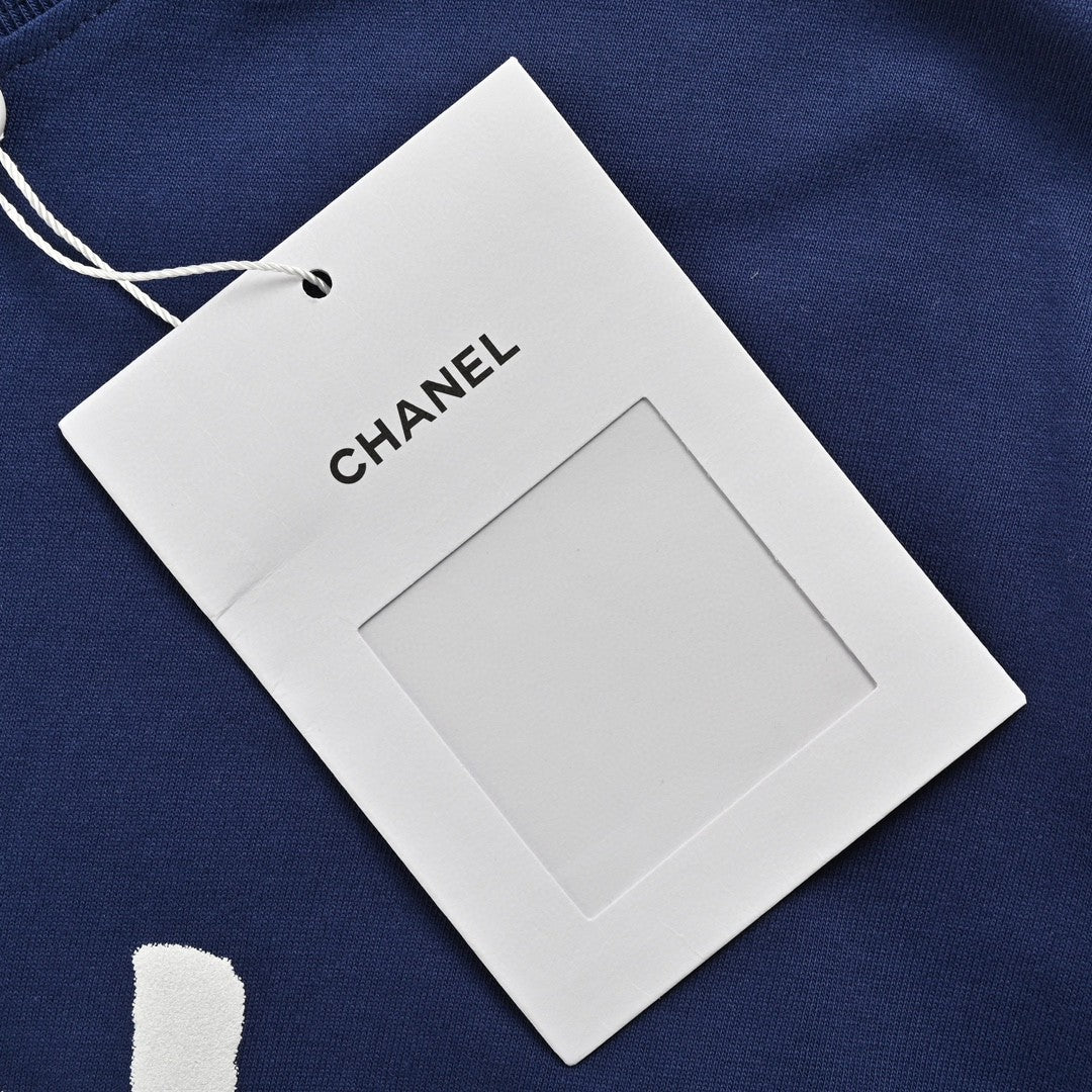 Chanel Logo T-Shirt (Navy Blue) - Phantom Kicks