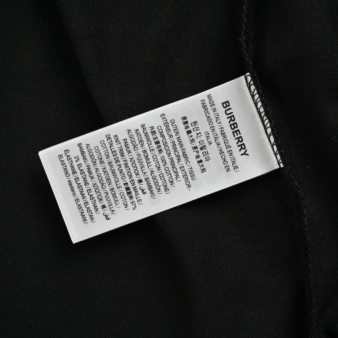 BURBERRY CHECK COLLAR T-SHIRT BLACK - Phantom Kicks