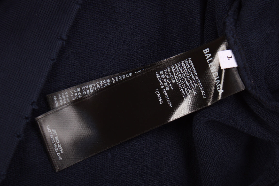 Balenciaga Navy Blue Crewneck - Phantom Kicks