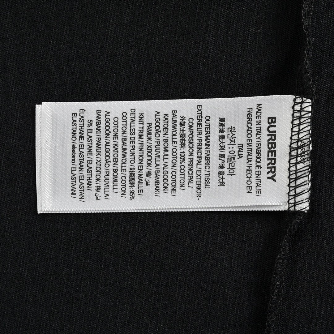 Burberry Black T-Shirt with Blue Equestrian Knight Logo - Phantom Kicks
