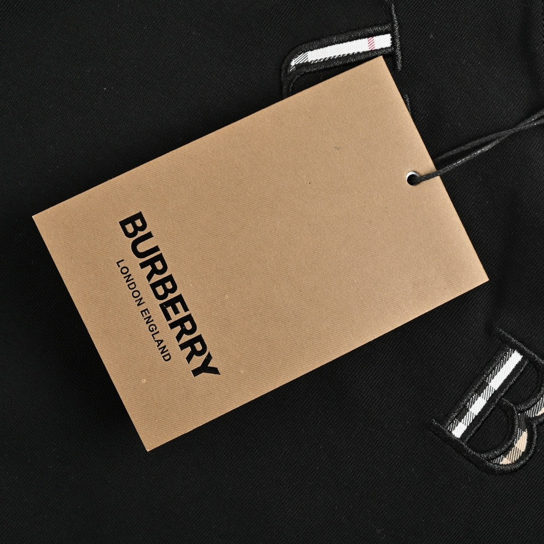 Burberry Check Collar Black T-Shirt - Phantom Kicks