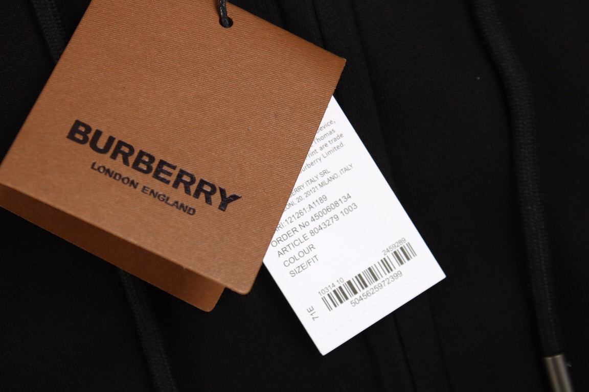 BURBERRY ZIP-UP HOODIE BLACK - Phantom Kicks