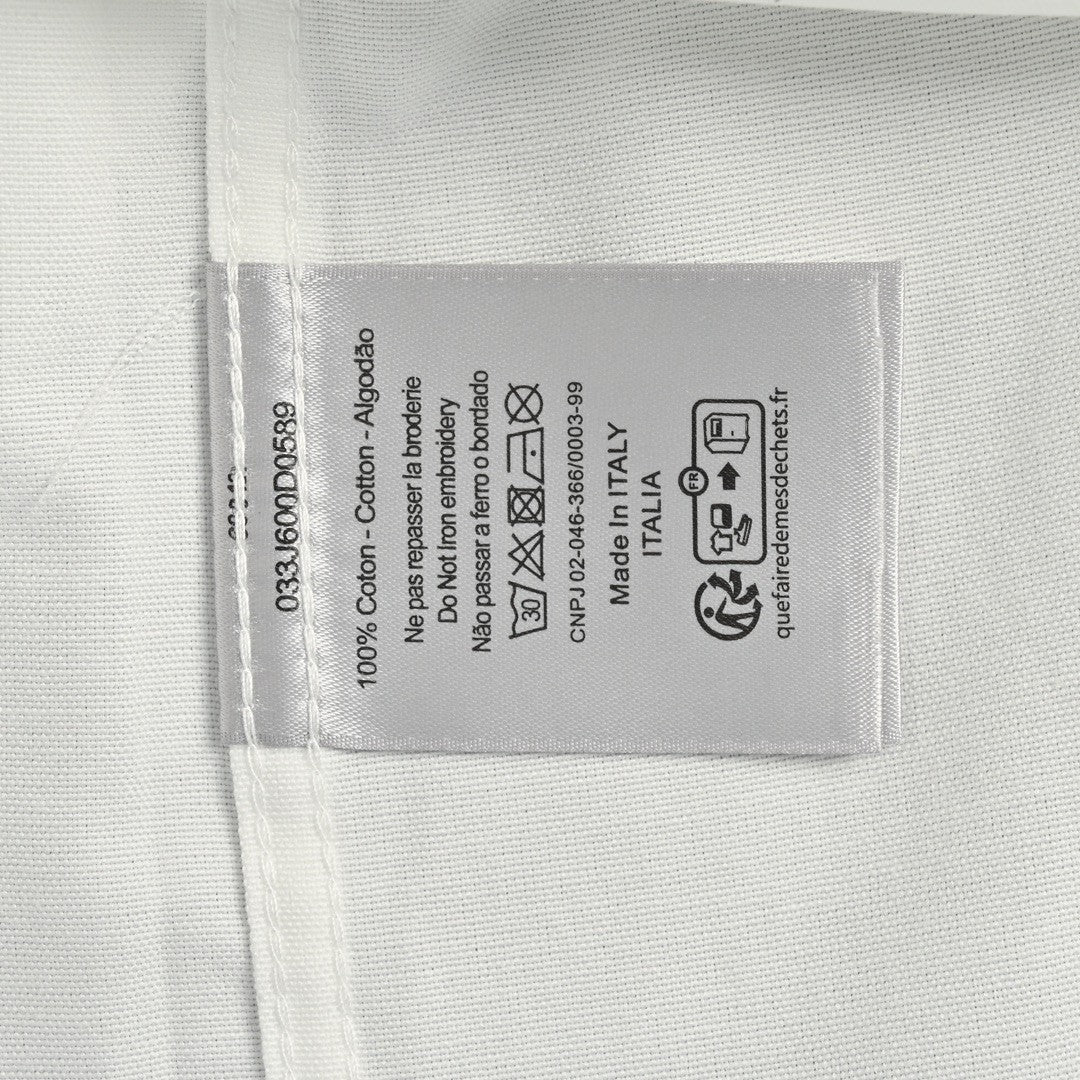 Dior Short Sleeve Button-Up Shirt (White) - Phantom Kicks