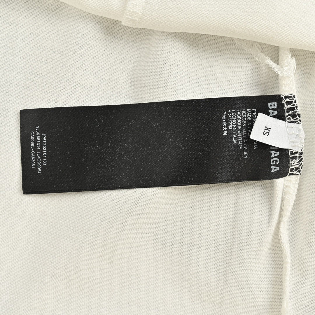 Balenciaga Blue Logo T-Shirt (White) - Phantom Kicks