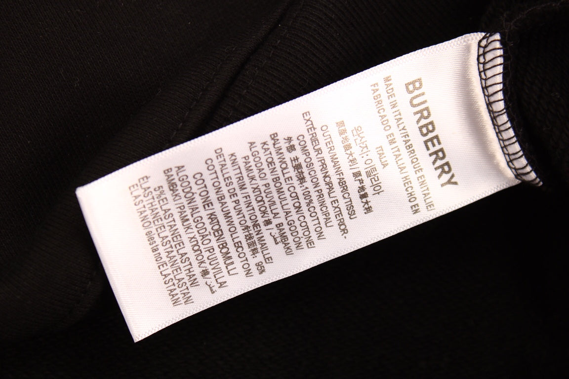 Burberry Black Hoodie with Logo Patch - Phantom Kicks