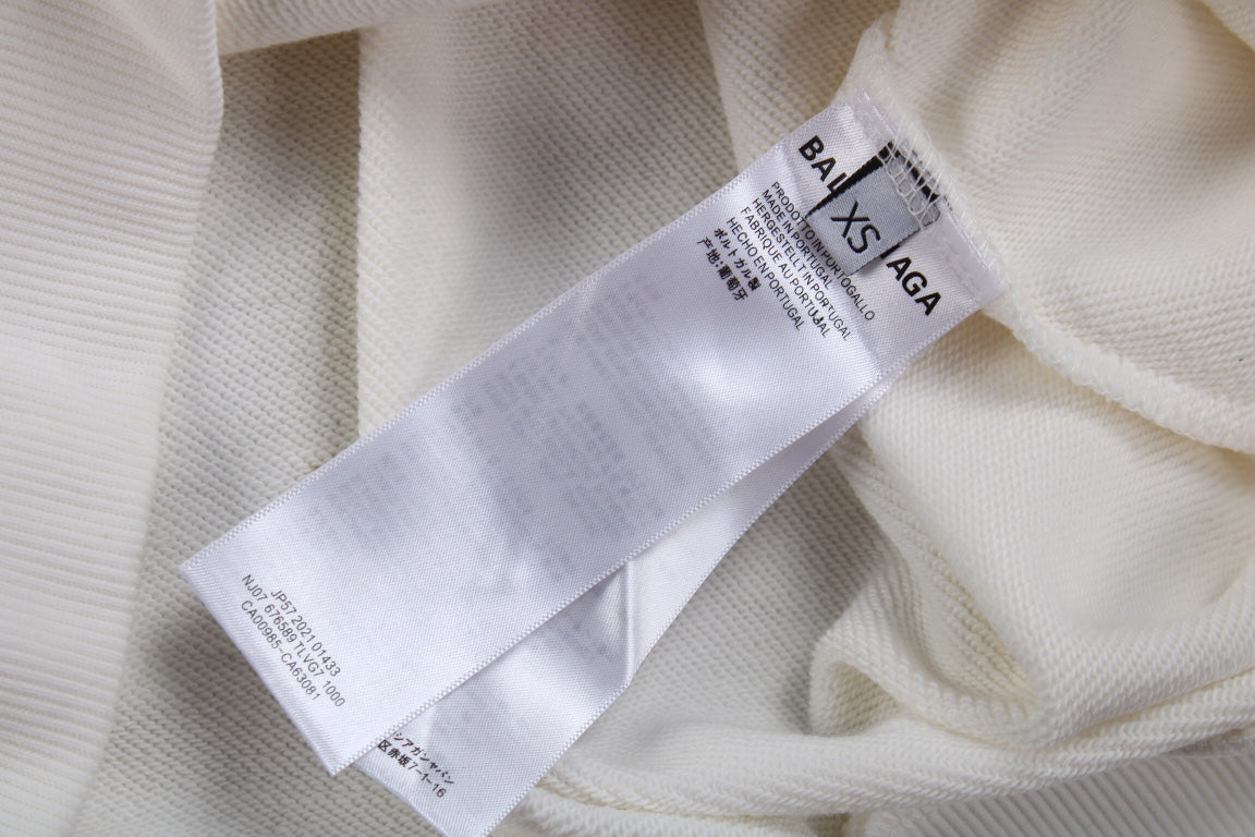 Balenciaga White Hoodie with "I Love" Graphic - Phantom Kicks