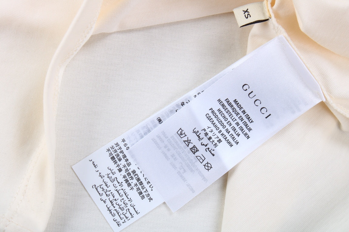 Gucci Lightning Bolt Logo T-Shirt in Cream - Phantom Kicks