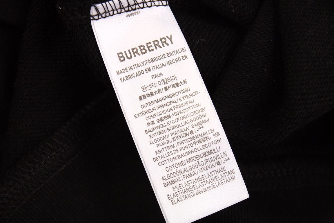 Burberry Black Hoodie with Logo Design - Phantom Kicks