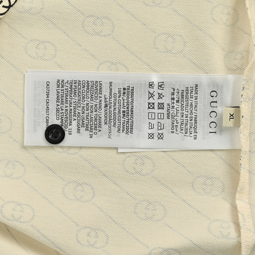 Gucci Beige and Black Patterned Polo Shirt - Phantom Kicks