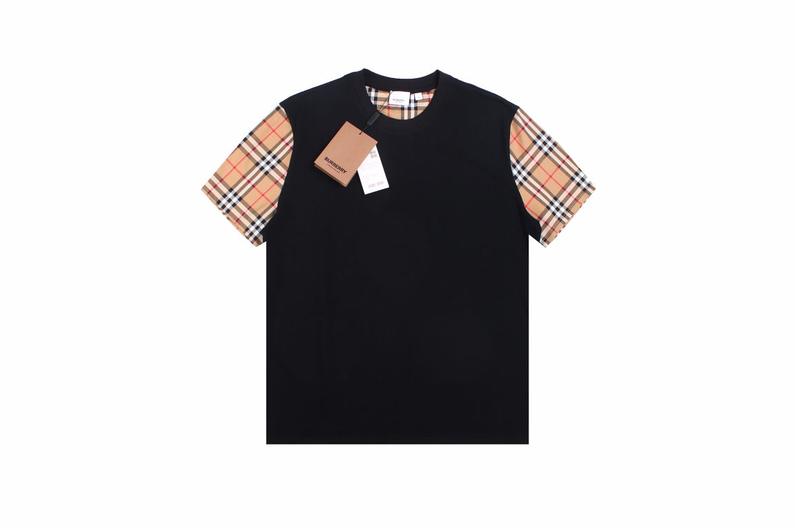Burberry Check Sleeve T-Shirt (Black) - Phantom Kicks