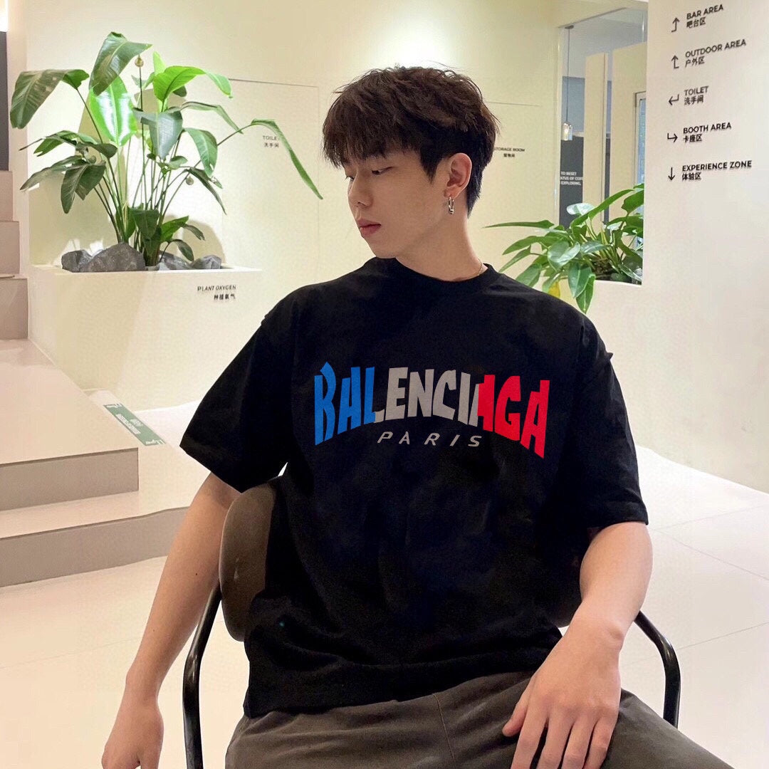 BALENCIAGA FRANCE GRADIENT LOGO T-SHIRT - Phantom Kicks
