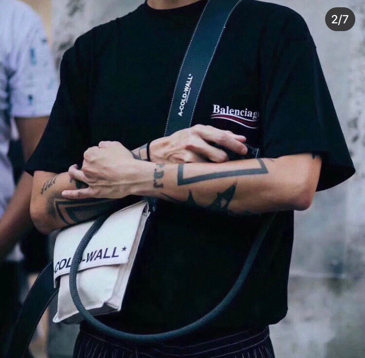 Balenciaga Wave Logo T-Shirt (Black) - Phantom Kicks