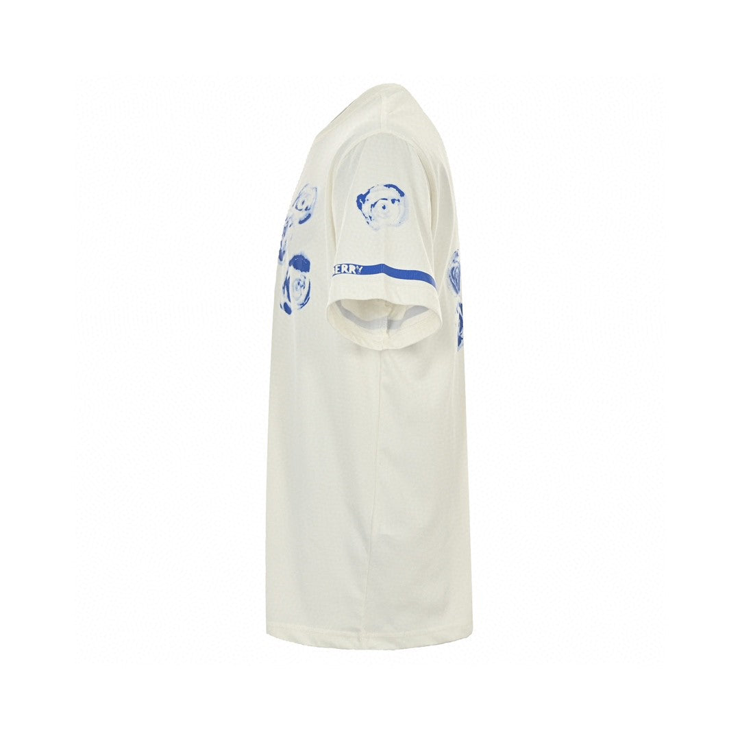 Burberry White T-Shirt with Blue Design - Phantom Kicks