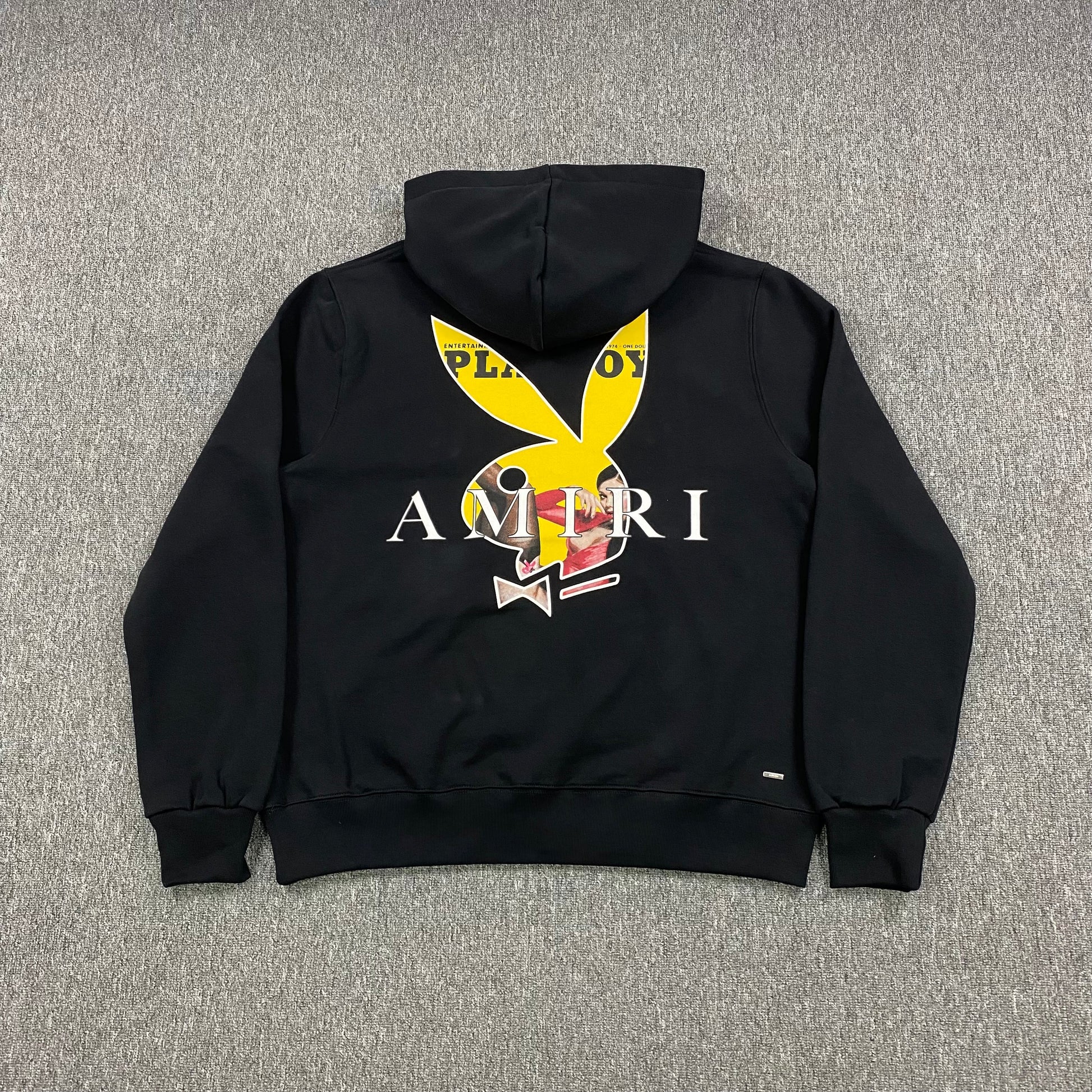 AMIRI PLAYBOY LOGO HOODIE BLACK YELLOW - Phantom Kicks