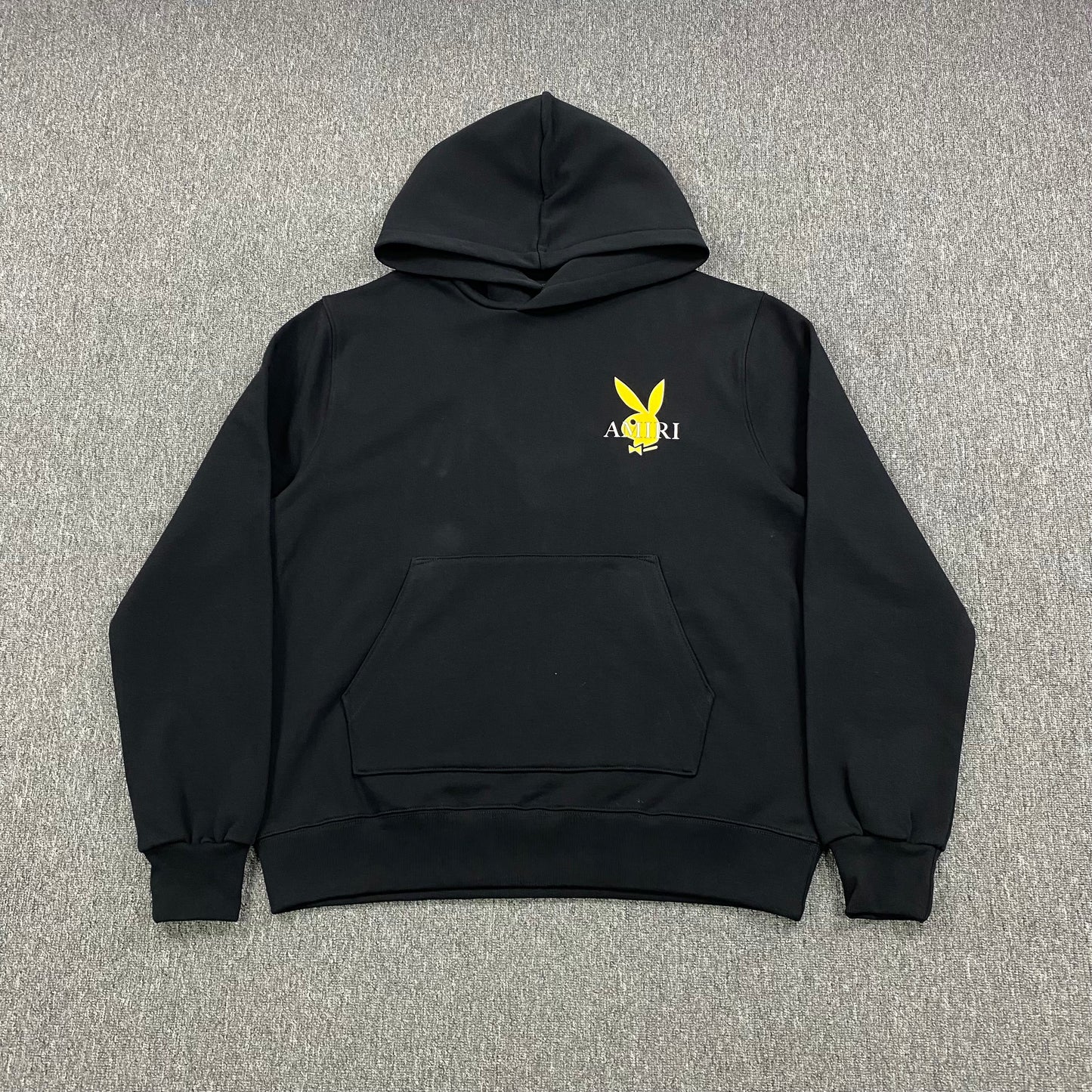 AMIRI PLAYBOY LOGO HOODIE BLACK YELLOW - Phantom Kicks