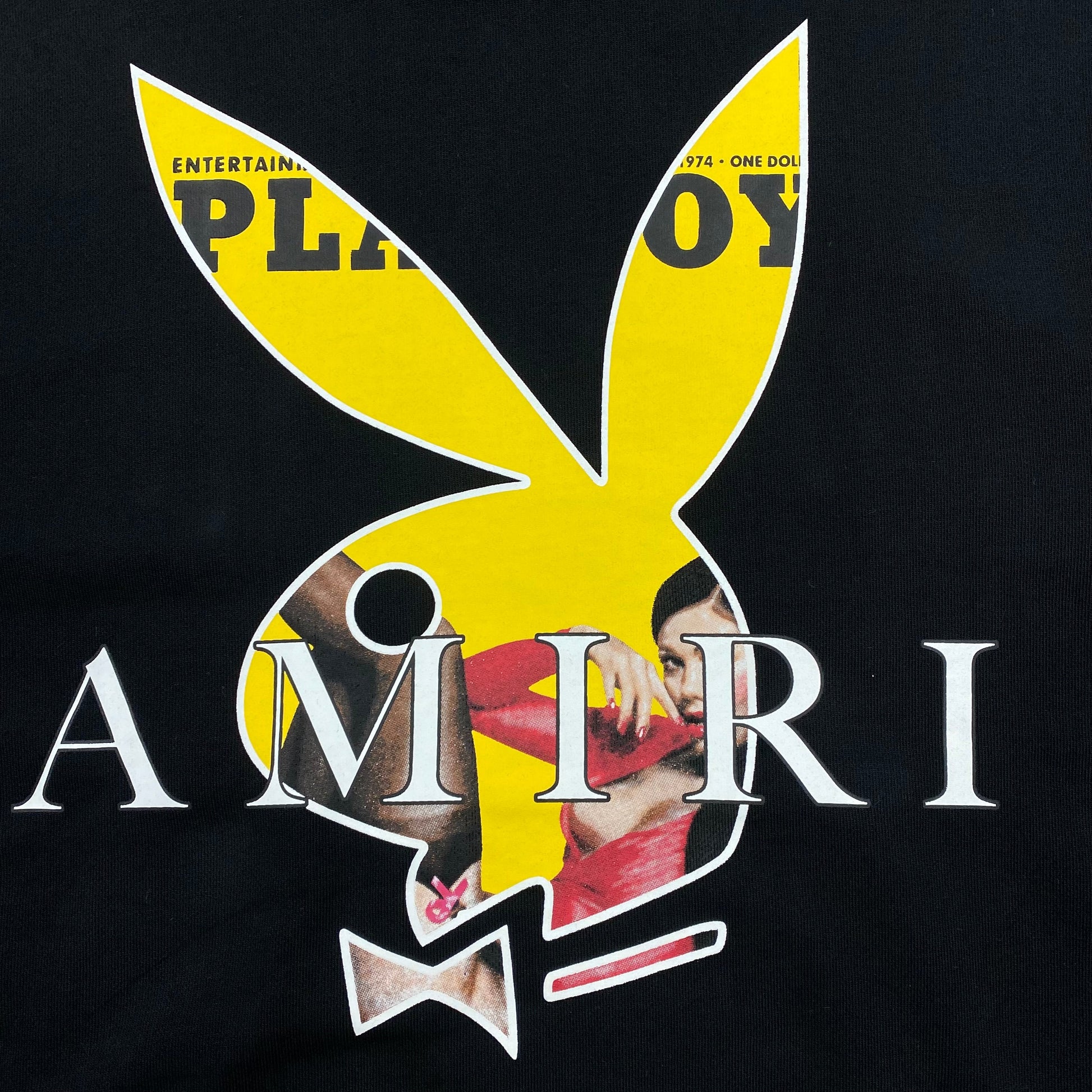 AMIRI PLAYBOY LOGO HOODIE BLACK YELLOW - Phantom Kicks