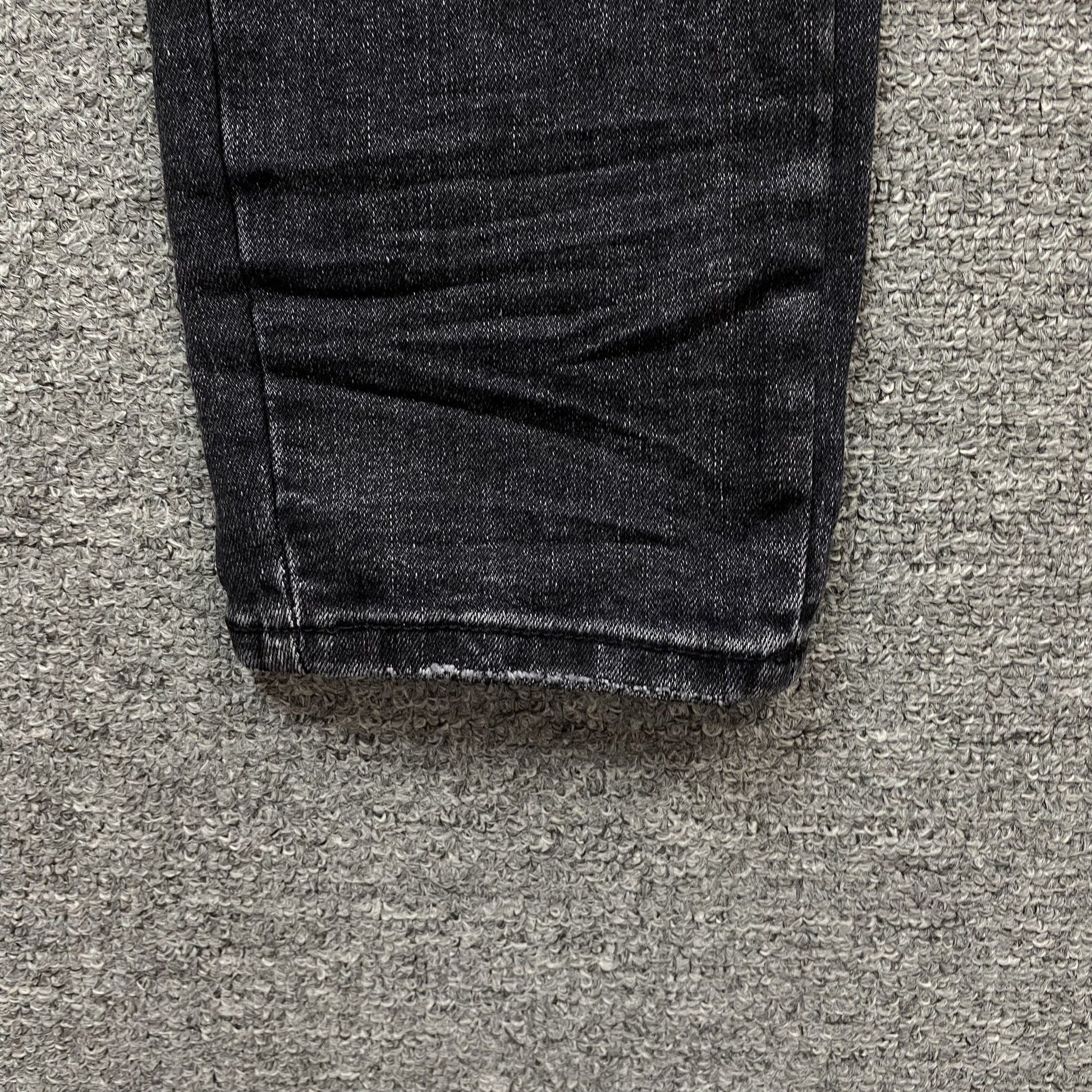 AMIRI VARSITY LOGO REPAIR JEANS - Phantom Kicks