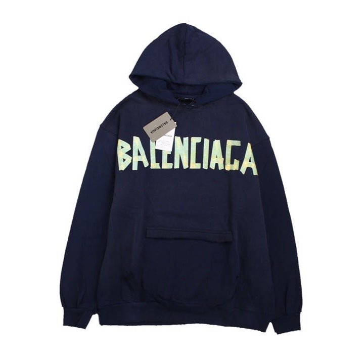 BALENCIAGA ALTERNATIVE LOGO HOODIE NAVY - Phantom Kicks