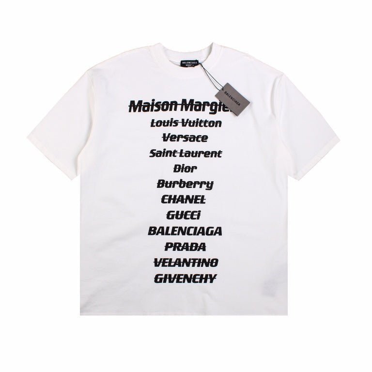 BALENCIAGA DESIGNER NAMES T-SHIRT WHITE - Phantom Kicks