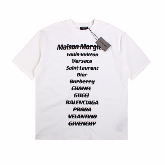 BALENCIAGA DESIGNER NAMES T-SHIRT WHITE - Phantom Kicks