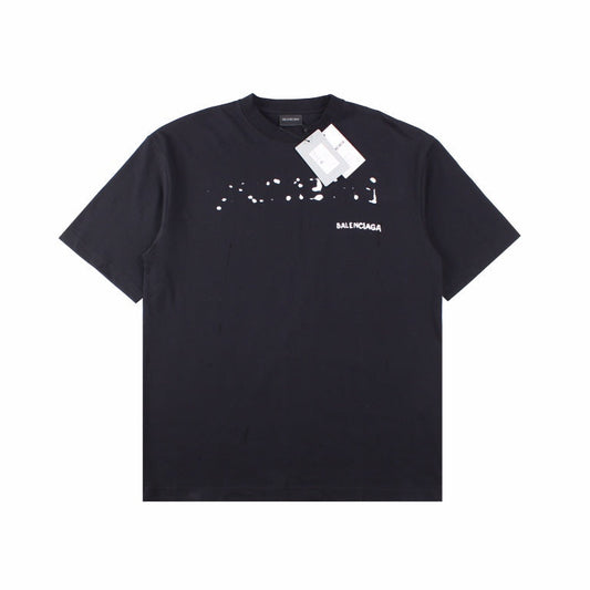 BALENCIAGA DISTRESSED LOGO T-SHIRT BLACK - Phantom Kicks