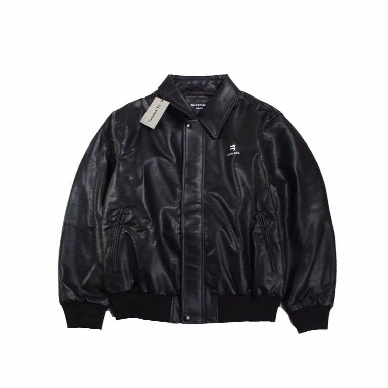 BALENCIAGA FAUX LEATHER JACKET BLACK - Phantom Kicks