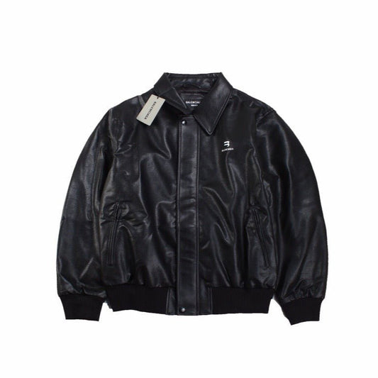 BALENCIAGA FAUX LEATHER JACKET BLACK - Phantom Kicks