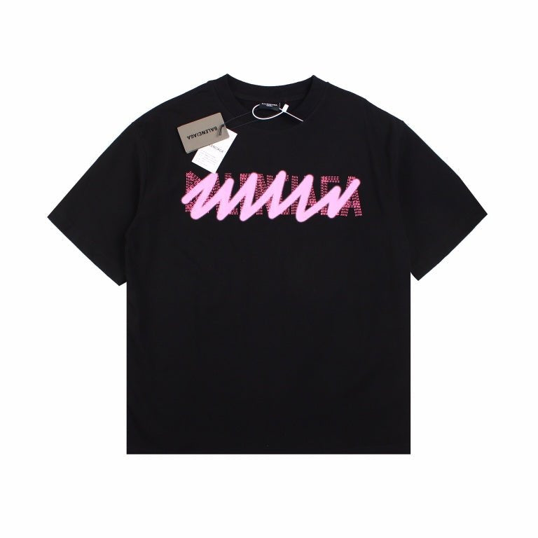 BALENCIAGA GRAFFITI LOGO T-SHIRT BLACK - Phantom Kicks
