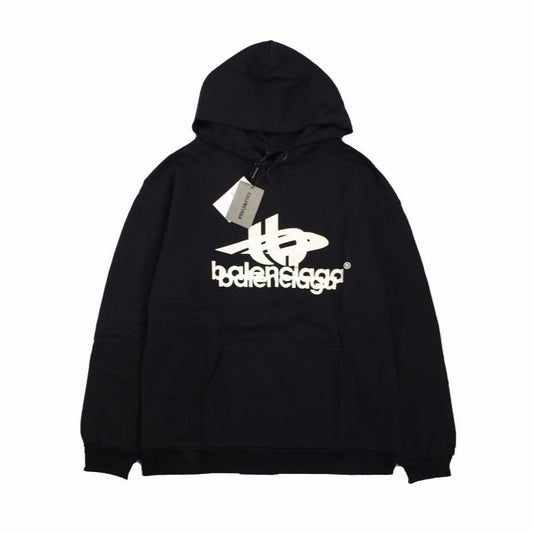 BALENCIAGA GRAPHIC LOGO HOODIE BLACK - Phantom Kicks