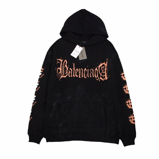 BALENCIAGA LOGO HOODIE BLACK - Phantom Kicks