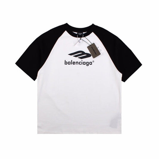 BALENCIAGA LOGO PRINT T-SHIRT BLACK WHITE - Phantom Kicks
