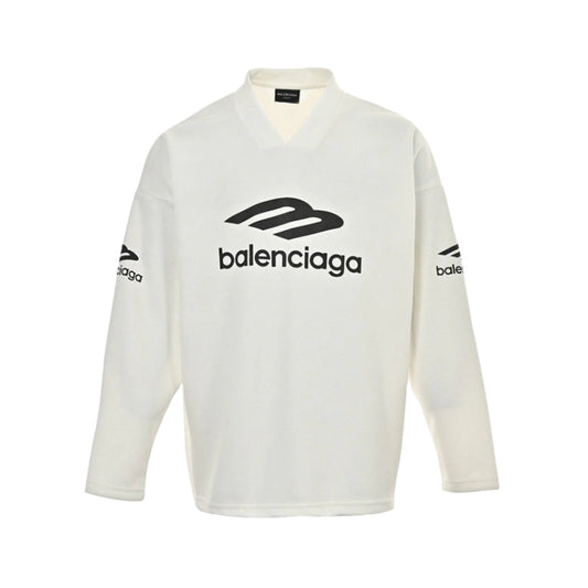 BALENCIAGA LONG SLEEVE LOGO SHIRT WHITE - Phantom Kicks