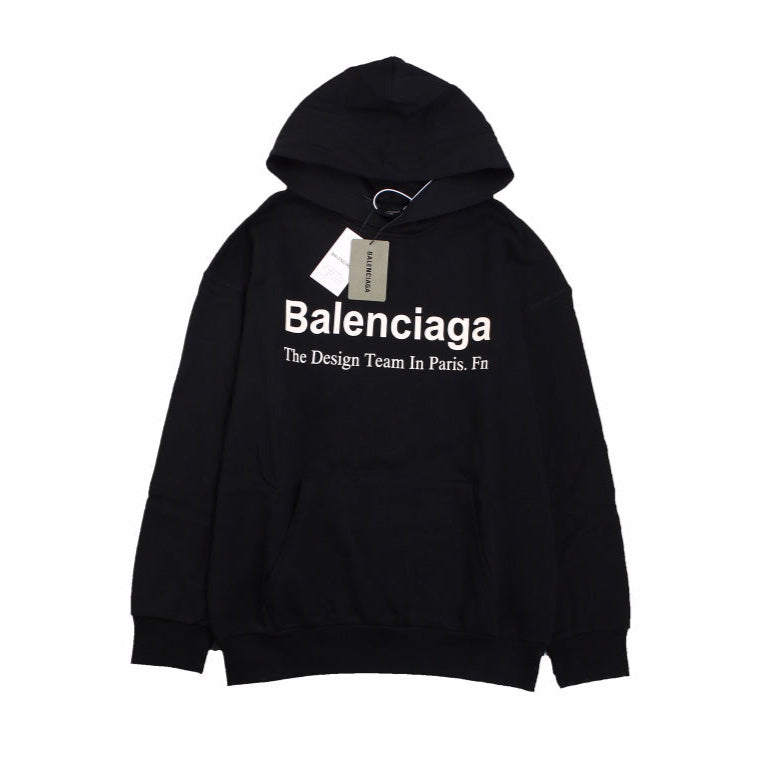 BALENCIAGA PARIS TEAM HOODIE BLACK - Phantom Kicks