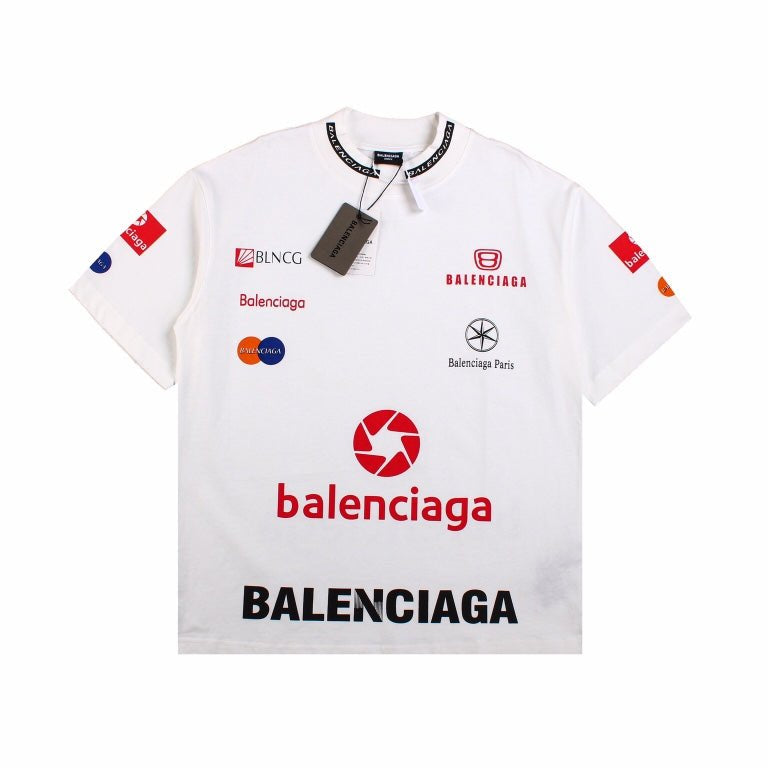 BALENCIAGA SPONSOR LOGO T-SHIRT WHITE - Phantom Kicks