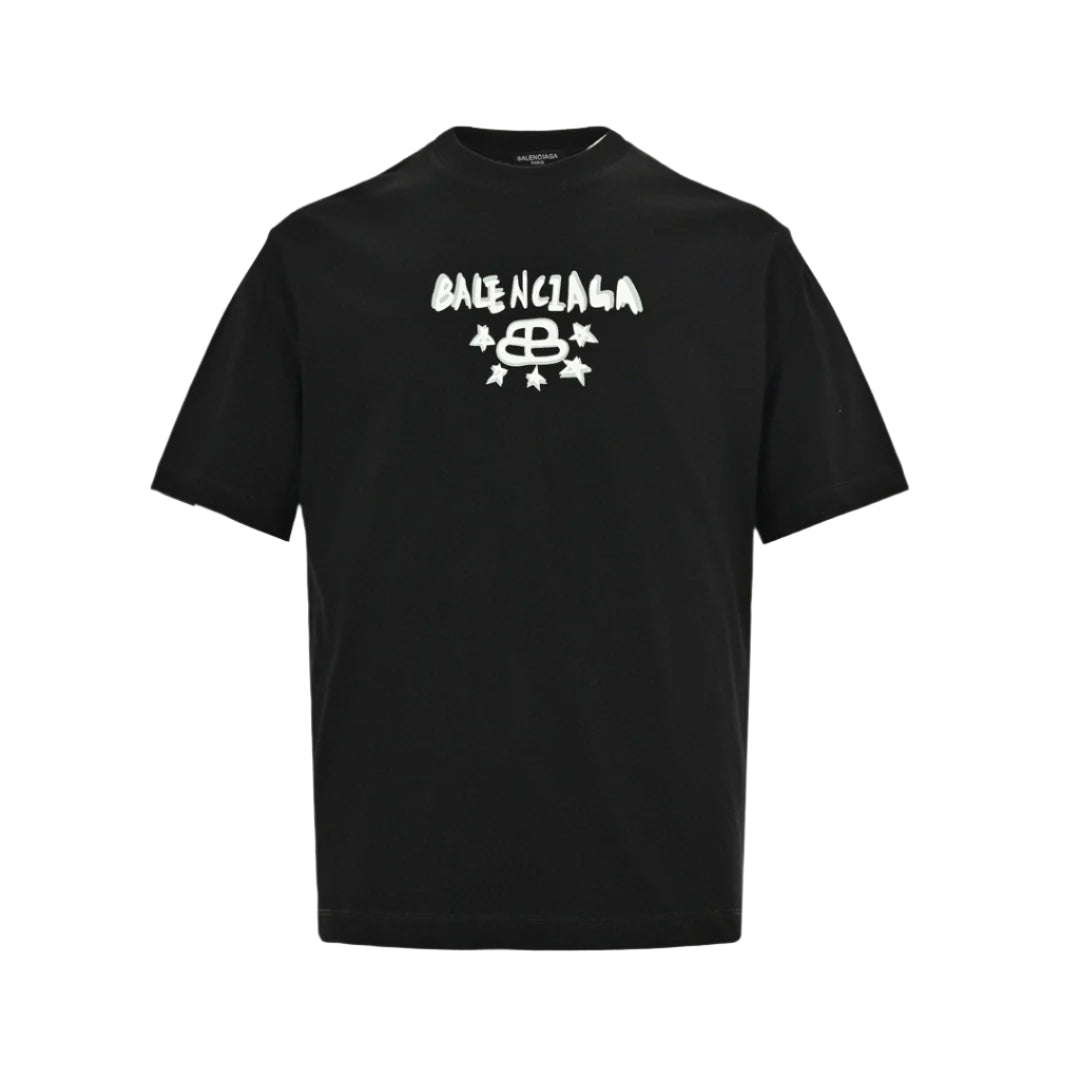 BALENCIAGA STAR GRAPHIC T-SHIRT BLACK - Phantom Kicks