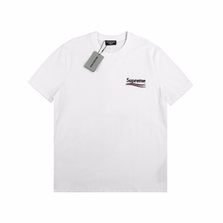 BALENCIAGA x SUPREME RED BLACK S T-SHIRT WHITE - Phantom Kicks