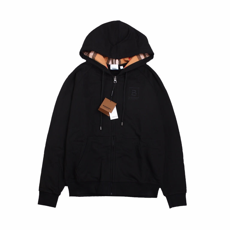 BURBERRY ZIP-UP HOODIE BLACK - Phantom Kicks