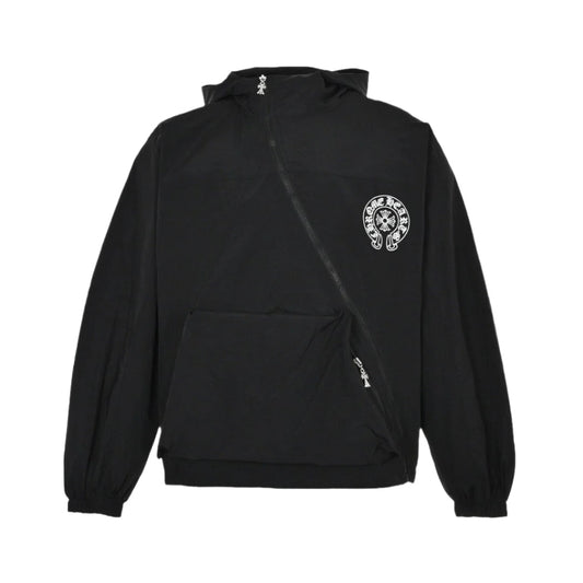CHROME HEARTS ASYMMETRICAL ZIP HOODIE BLACK - Phantom Kicks
